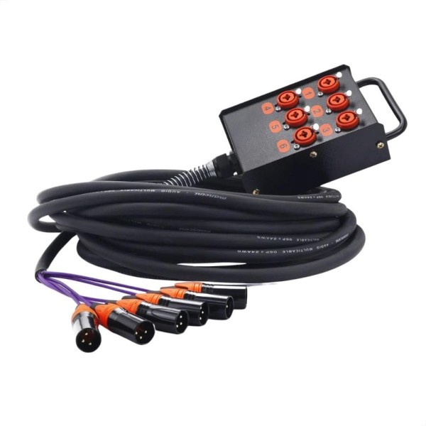 Encontraproduto.com.br - Medusa 6 Vias Montada Com Conectores Profissionais 35 Metros