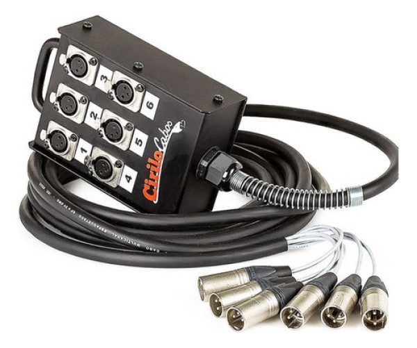 Encontraproduto.com.br - Medusa Multisom 6 Vias Conectores Xlr Neutrik - 45 Metros