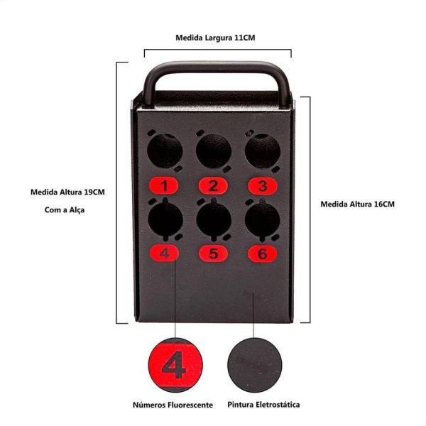 Encontraproduto.com.br - Medusa Multisom 6 Vias Conectores Xlr Neutrik - 45 Metros