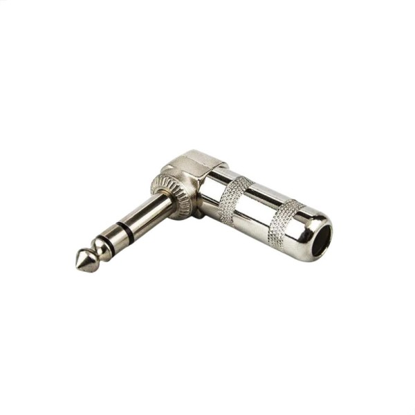 Encontraproduto.com.br - Plug Conector P10 90 Graus Estéreo