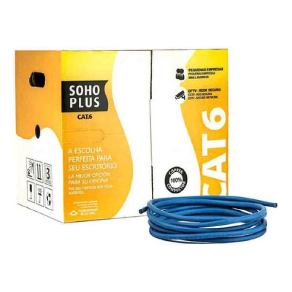 Cabo de Rede Cat6 Furukawa Sohoplus Azul - 95 Metros