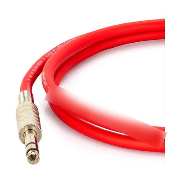 Encontraproduto.com.br - Cabo P10 para P10 Estéreo - Vermelho 3 Metros