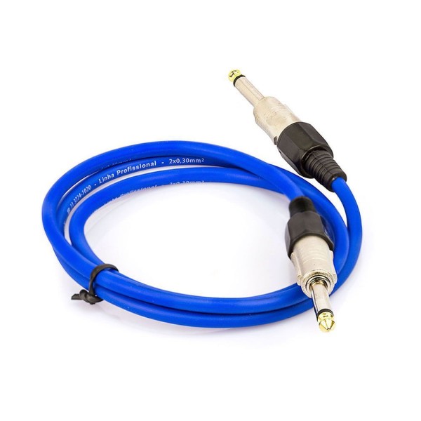 Encontraproduto.com.br - Cabo P10 Para P10 Mono Profissional - Azul 35 Metros