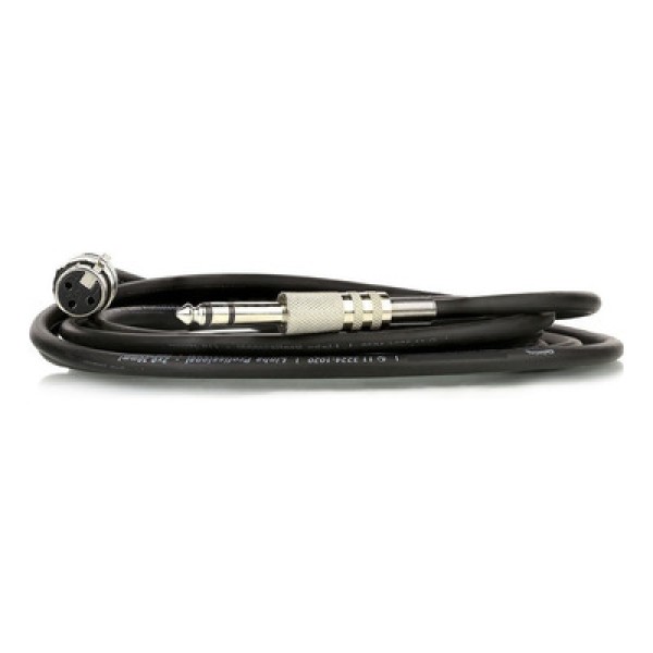 Cabo De Microfone Xlr Para P10 Estereo - Preto - 35 Metros