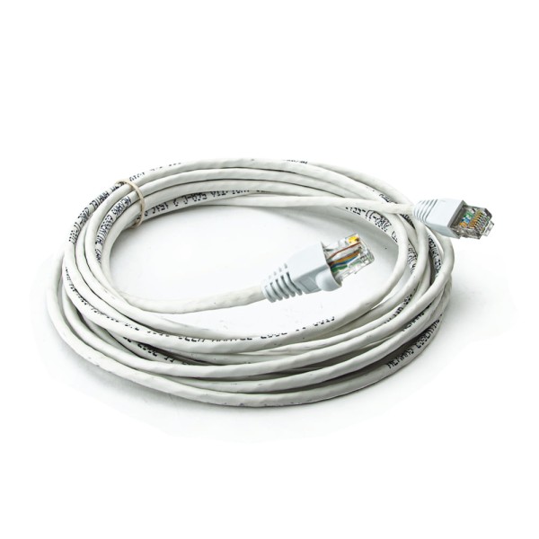 Encontraproduto.com.br - Cabo de Rede Nexans Cat5e Montado Branco - 4 Metros