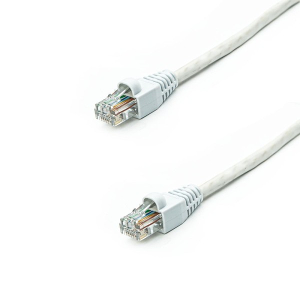 Encontraproduto.com.br - Cabo de Rede Nexans Cat5e Montado Branco - 4 Metros