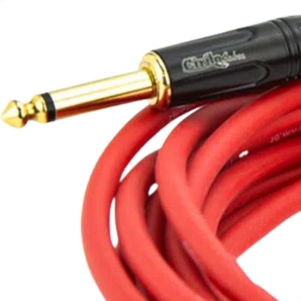 Encontraproduto.com.br - Cabo P10 Para P10 Mono Profissional - Vermelho 15 Metros