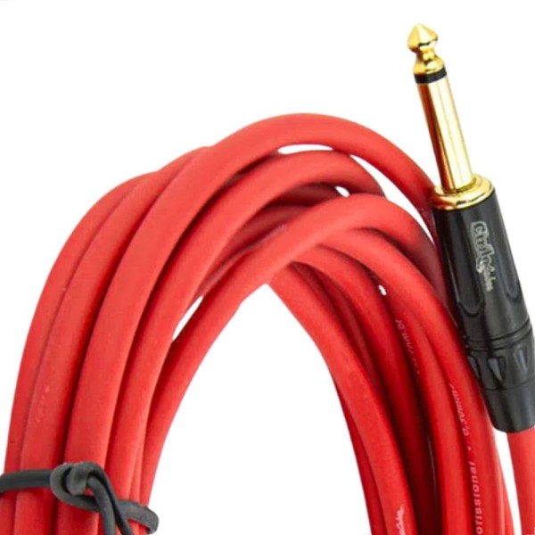 Encontraproduto.com.br - Cabo P10 Para P10 Mono Profissional - Vermelho 15 Metros