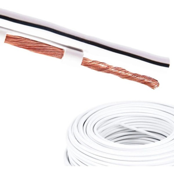 Encontraproduto.com.br - Cabo Polarizado Externo 2x1.50 - Branco 10 Metros