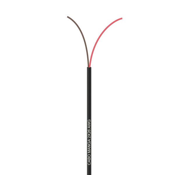 Encontraproduto.com.br - Cabo Manga 2X26 AWG - sem Blindagem Preto - 30 Metros