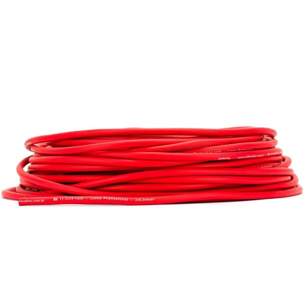 Encontraproduto.com.br - Cabo de Microfone Profissional 2x0,30 Vermelho - 2 Metros