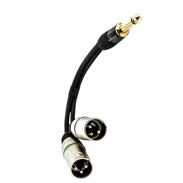 Encontraproduto.com.br - Cabo P10 Estereo Para 2 XLR Macho - 2 Metros