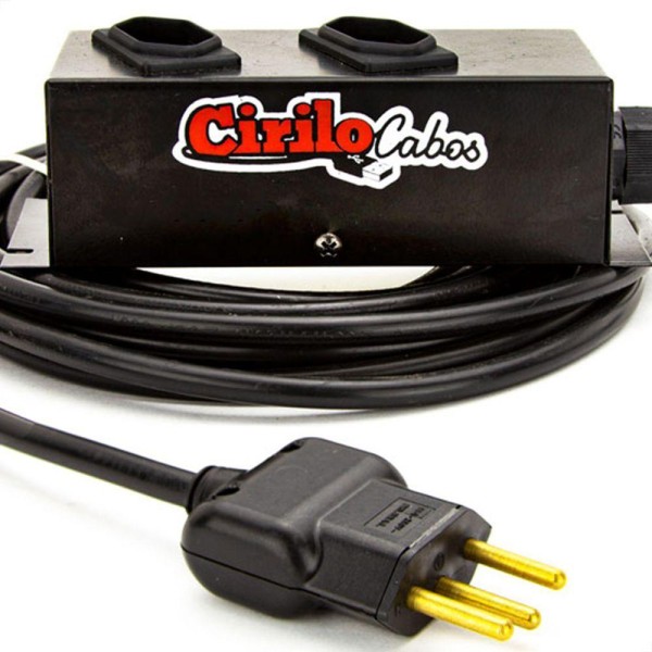 Encontraproduto.com.br - Extensão Cabo Pp 3x1,00 De 2 Tomadas 20a - 60 Metros