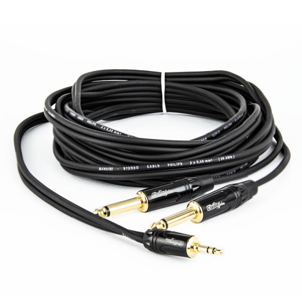 Encontraproduto.com.br - Cabo Adaptador P2 Estereo Para 2 P10 Mono - 5 Metros