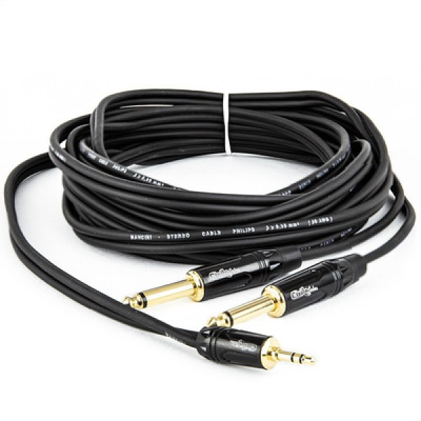 Encontraproduto.com.br - Cabo Adaptador P2 Estereo Para 2 P10 Mono - 5 Metros