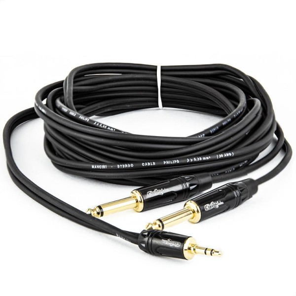 Encontraproduto.com.br - Cabo Adaptador P2 Estereo Para 2 P10 Mono - 5 Metros