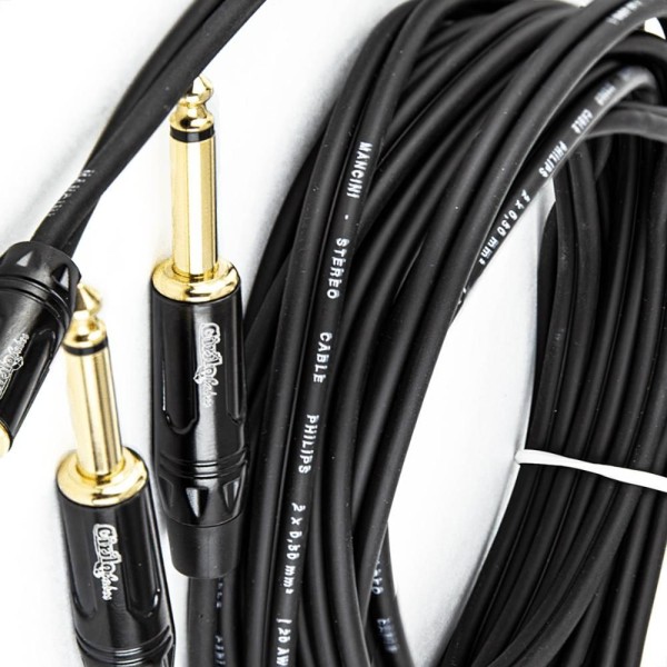 Encontraproduto.com.br - Cabo Adaptador P2 Estereo Para 2 P10 Mono - 5 Metros