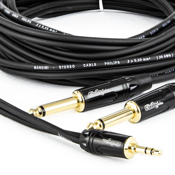 Encontraproduto.com.br - Cabo Adaptador P2 Estereo Para 2 P10 Mono - 5 Metros