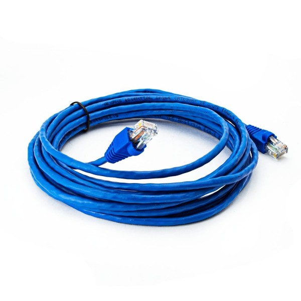 Encontraproduto.com.br - Cabo de Rede Nexans Cat5e Montado Azul - 5 Metros