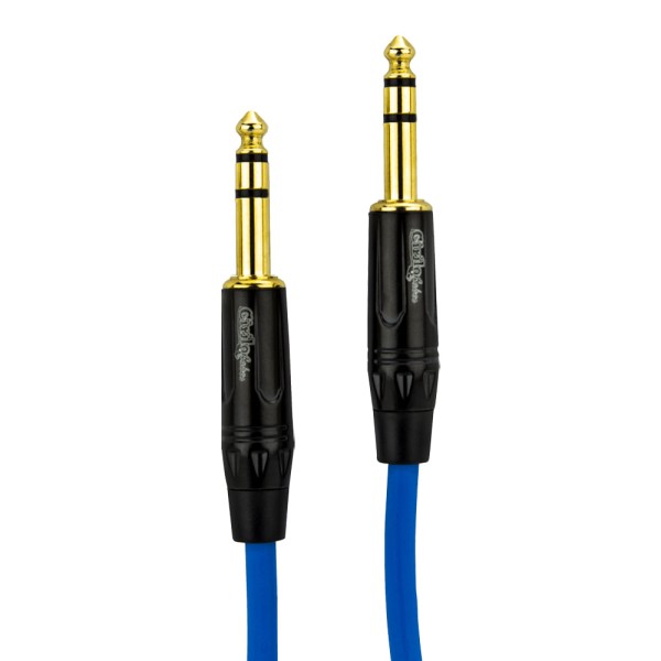 Encontraproduto.com.br - Cabo P10 para P10 Estereo Profissional - Azul 50 Metros