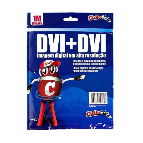 Encontraproduto.com.br - Kit Com 10 Cabos Dvi Para Dvi, 1 Metro - Cirilo Cabos