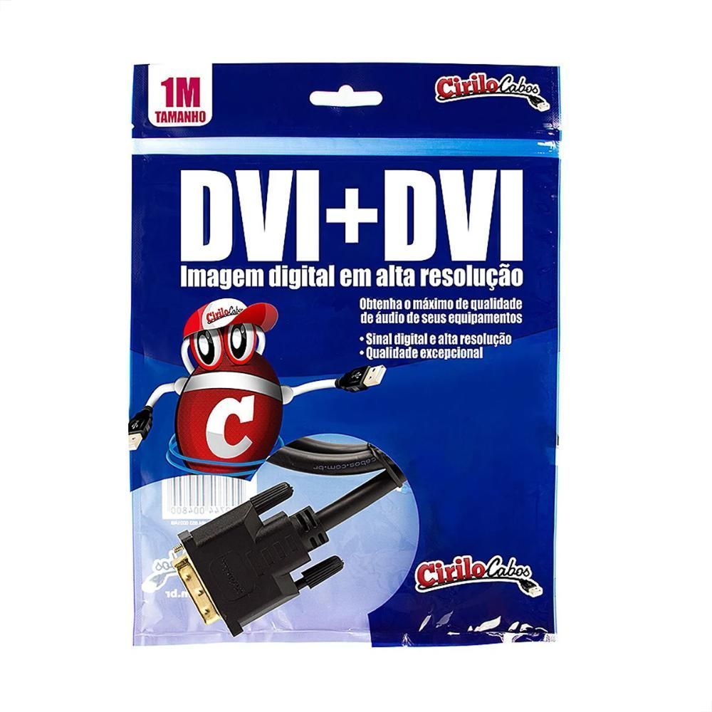 Encontraproduto.com.br - Kit Com 10 Cabos Dvi Para Dvi, 1 Metro - Cirilo Cabos