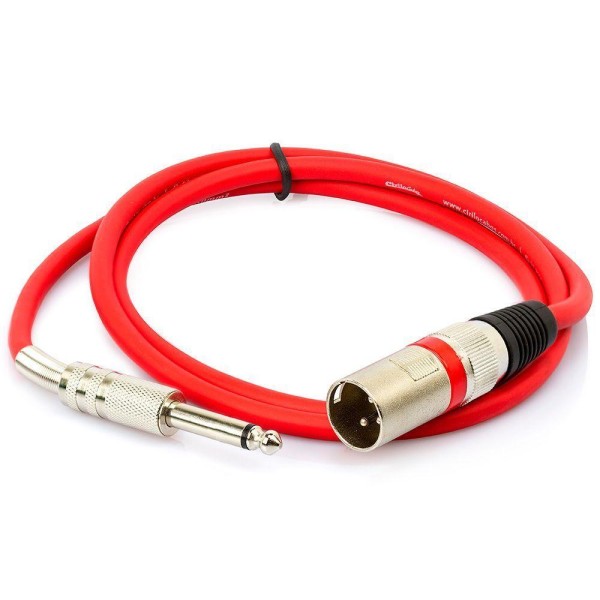 Encontraproduto.com.br - Cabo P10 Para Xlr Macho Vermelho Mono - 30 Metros
