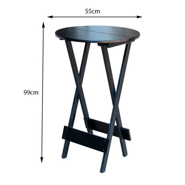 Encontraproduto.com.br - Kit 10 Jogos De Mesa Bistrô De Madeira Dobrável Com 3 Banquetas - Preto