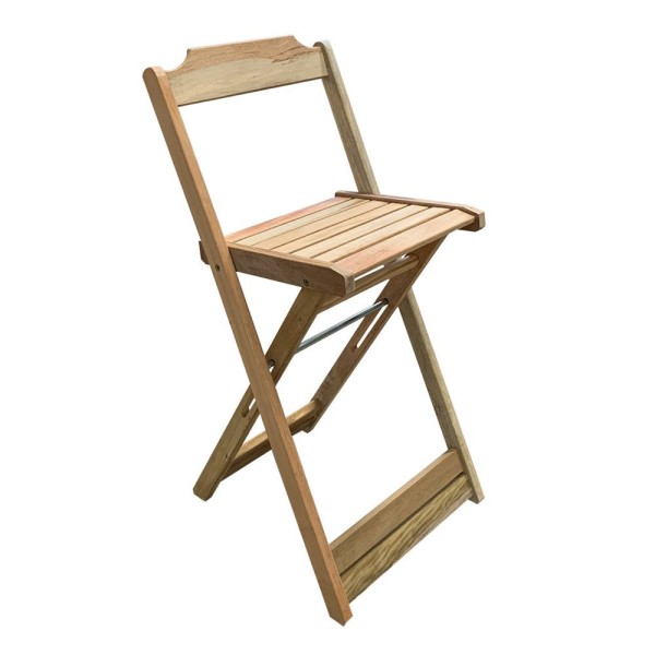 Encontraproduto.com.br - Kit 2 Jogos De Mesas Bistrô De Madeira Dobrável Com 3 Banquetas - Crua