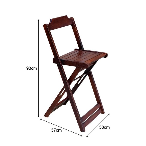 Encontraproduto.com.br - Kit 3 Jogos De Mesa Bistrô De Madeira Dobrável Com 3 Banquetas - Imbuia