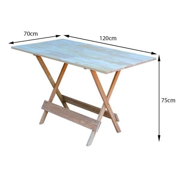 Encontraproduto.com.br - Kit 5 Conjuntos De Mesa Dobravel Com 6 Cadeiras De Madeira 120X70 Para Restaurante E Bar- Sem Pintur