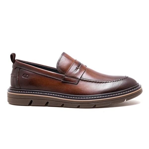 Sapato Casual Democrata Jeff Marrom Masculino