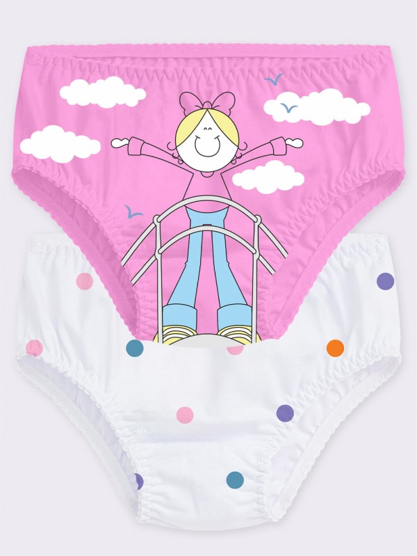 Encontraproduto.com.br - Kit com 2 Calcinhas Turma da Bia Veggi Rosa