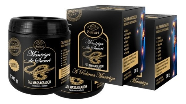 Kit 2x Manteiga De Sucuri Gel Massageador 130g Uberpharma A