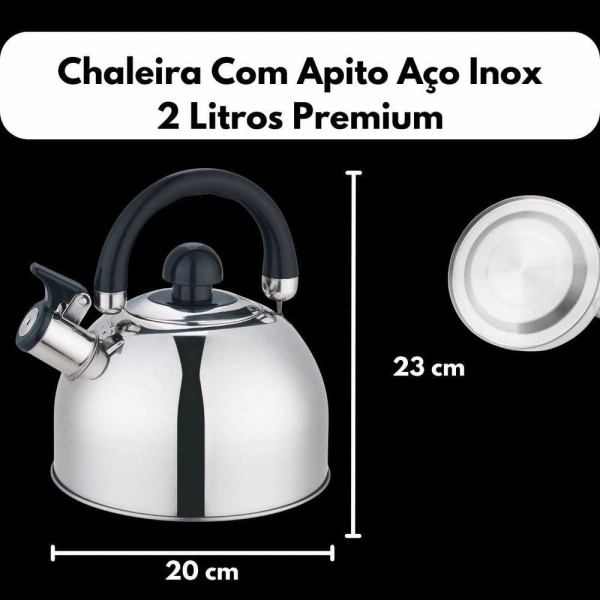 Encontraproduto.com.br - Chaleira Mundiart com Alca Movel 2 Litros Inox