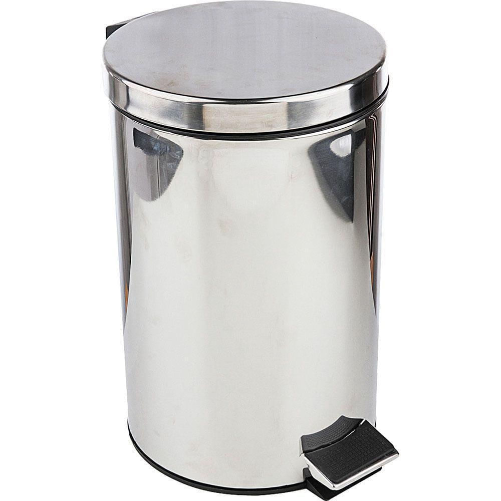 Lixeira Em Inox 12l - Mundiart