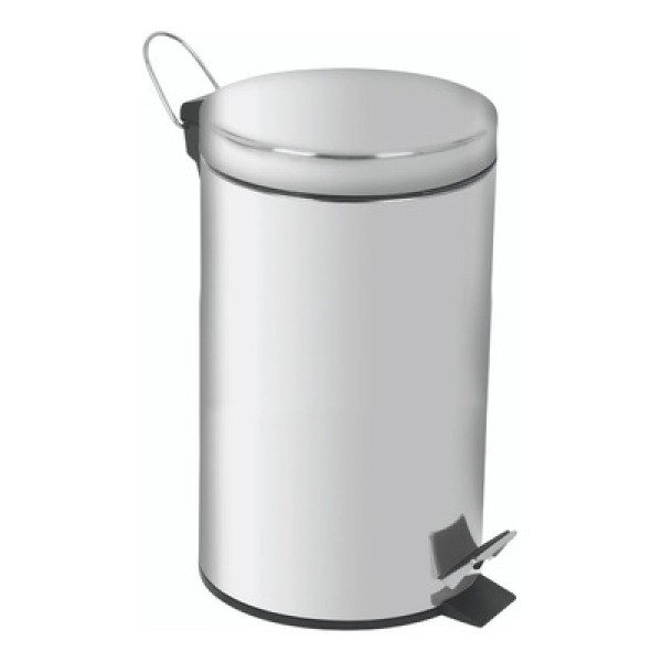 Encontraproduto.com.br - Lixeira Com Pedal E Balde Removível Em Aço Inox 12 Litros - Mundiart Bb3053 12