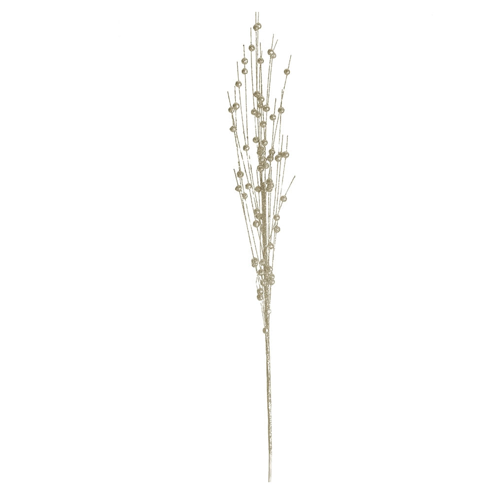 Pick Decorativo D&A Bolinhas com Glitter Champanhe 80cm