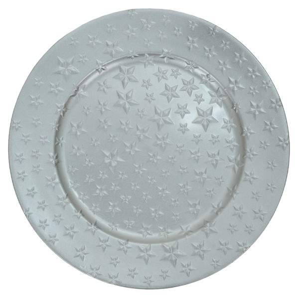 Encontraproduto.com.br - Sousplat D&A Objeto Decorativo Natal 33cm - Prata