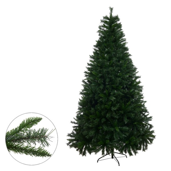 Encontraproduto.com.br - Árvore de Natal D&A Georgia 450 Tips com Base de Metal Verde - 1,5 m