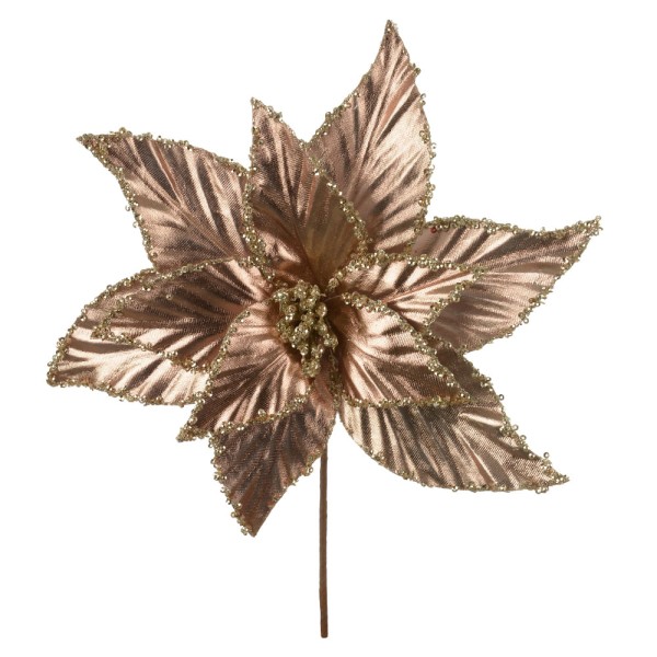 Encontraproduto.com.br - Haste Bico de Papagaio D&A Metalizado com Glitter Champagne - 25cm