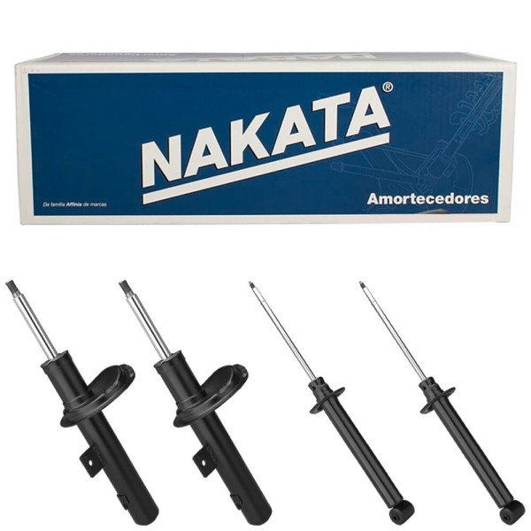 Encontraproduto.com.br - 4 Amortecedor Dianteiro Traseiro VW Gol G5 G6 G7 2008 a 2020 Nakata e Kit