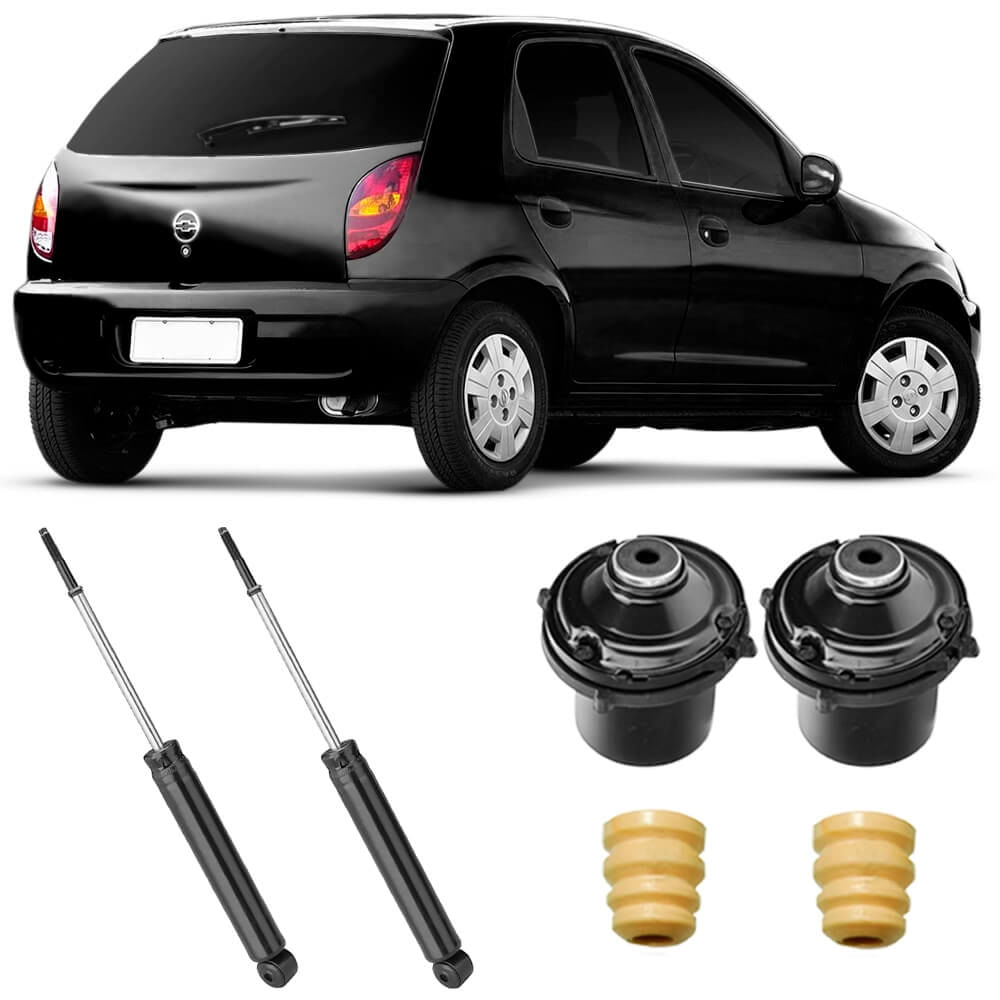 Encontraproduto.com.br - 2 Amortecedor Corsa Classic Sedan 95 a 2012 Traseiro Nakata e Kit