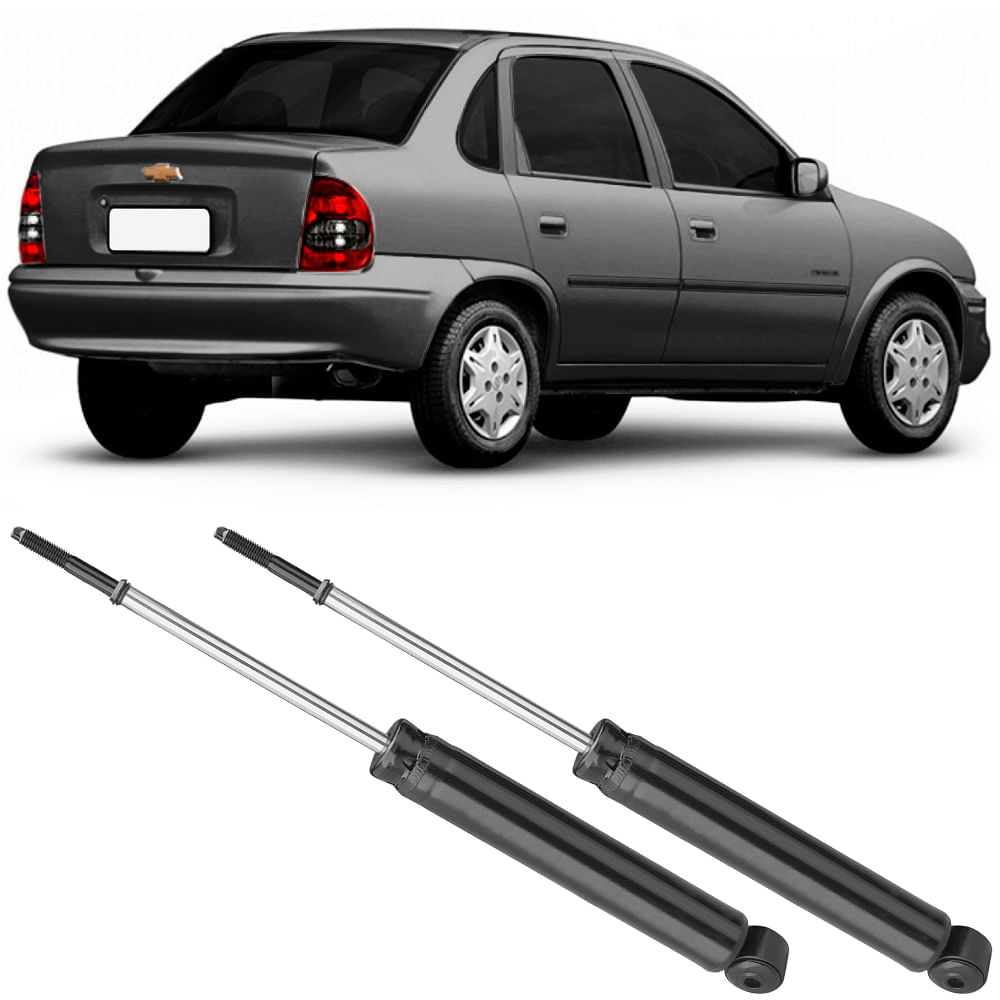 Encontraproduto.com.br - 2 Amortecedor Corsa Classic Sedan 95 a 2012 Traseiro Nakata e Kit