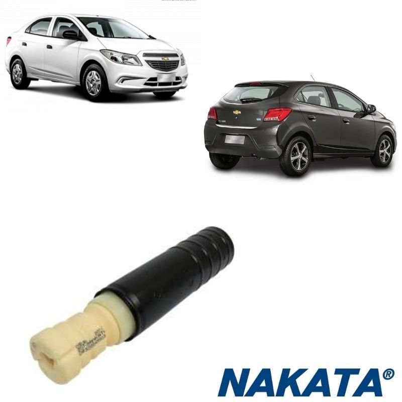 Kit Batente Coifa Amortecedor Chevrolet Onix Prisma 2012 a 2017 Traseiro Nakata NK0354