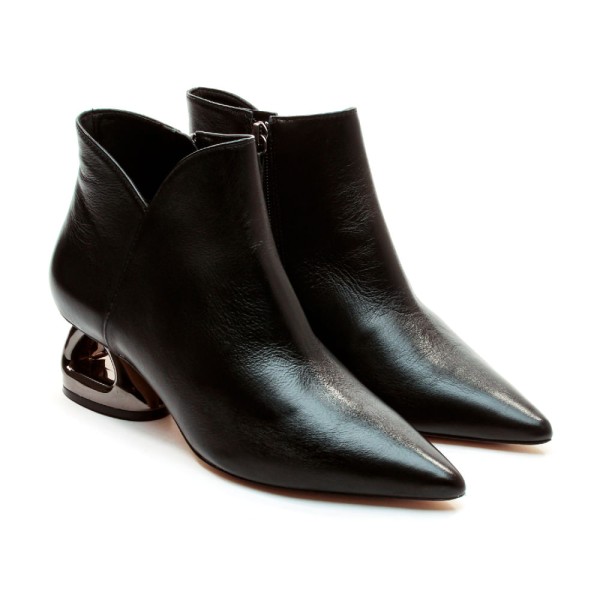 Encontraproduto.com.br - Bota Couro Preto Cano Curto Cecconello 2449001-1