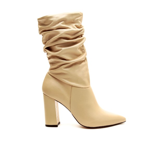 Encontraproduto.com.br - Bota Couro Creme Cano Médio Cecconello 1904001-17
