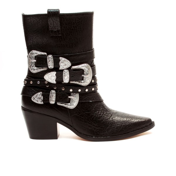 Encontraproduto.com.br - Bota Couro Preto Cano Curto Cecconello 2619007-3