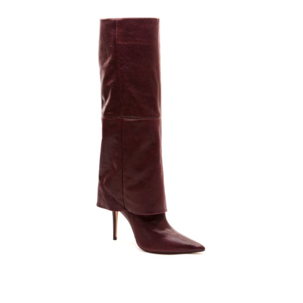 Encontraproduto.com.br - Bota Couro BordÔ Cano Longo Cecconello 2624001-1