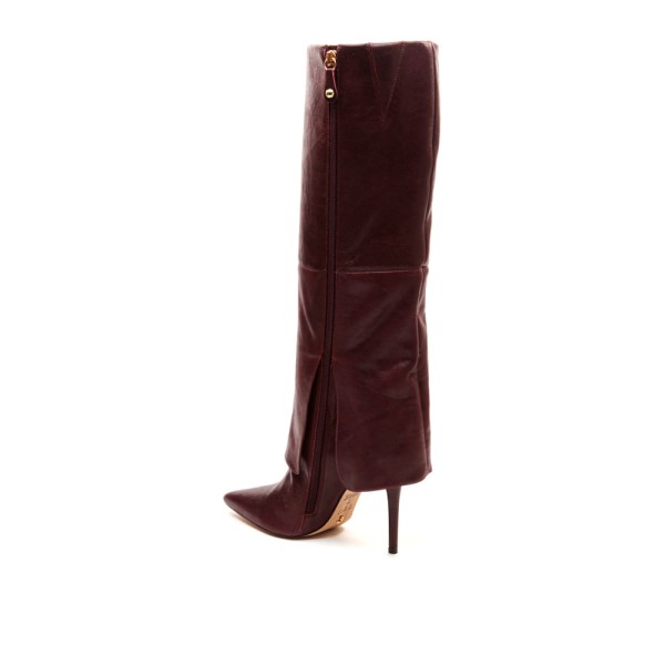 Encontraproduto.com.br - Bota Couro BordÔ Cano Longo Cecconello 2624001-1